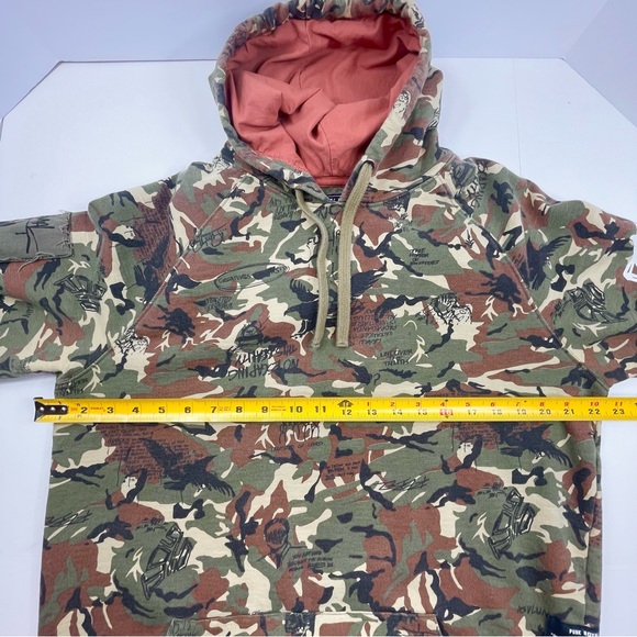 PUNK ROYAL Men's Camo Hoodie Sweatshirt Graphic Graffiti Print Size Large - Picture 8 of 10